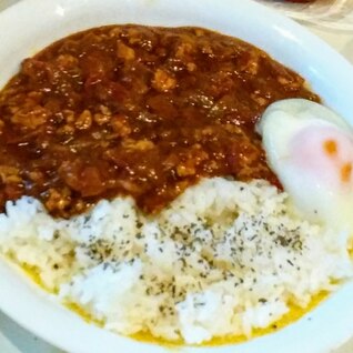 トマト缶と鶏挽き肉でヘルシーなキーマカレー♡